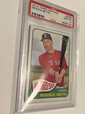 2014 TOPPS HERITAGE MOOKIE BETTS, PSA GRADED 10! RARE!